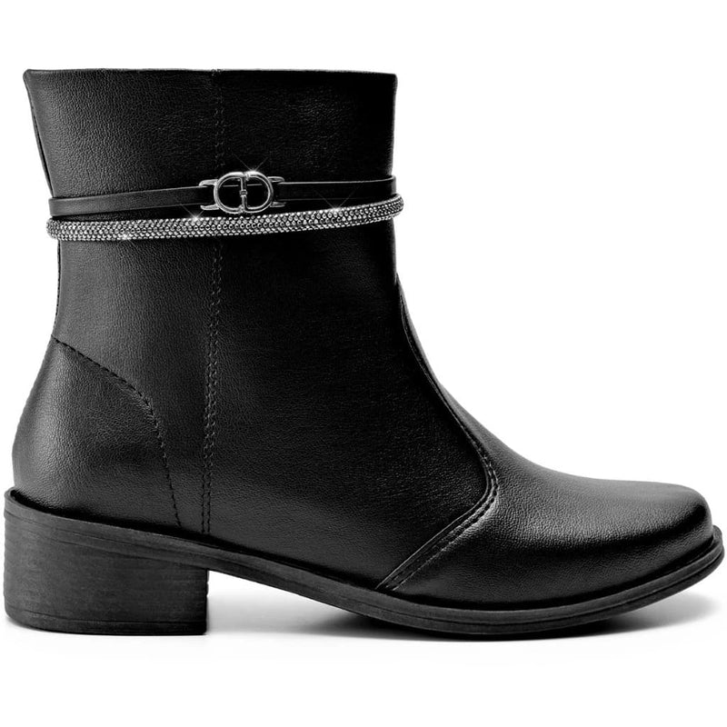 [PAGUE 1 E LEVE 2] Bota Feminina Montaria Rasteira Cano Baixo Strass