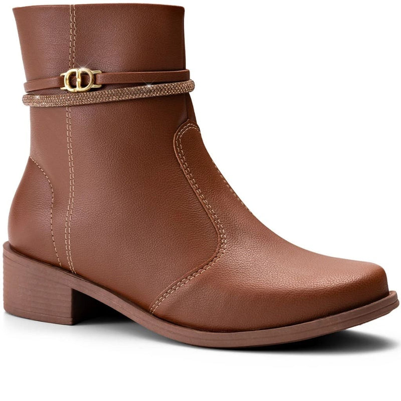 [PAGUE 1 E LEVE 2] Bota Feminina Montaria Rasteira Cano Baixo Strass