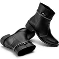 [PAGUE 1 E LEVE 2] Bota Feminina Montaria Rasteira Cano Baixo Strass