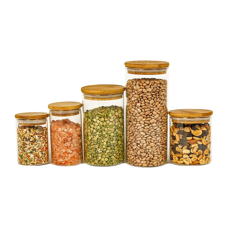 [Kit Cozinha] Dispenser Giratório + 5 Potes Herméticos + Tampa Elástica 6 Tamanhos